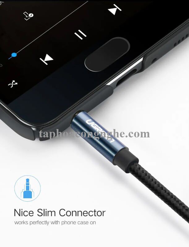 Ugreen 50360 0.5M màu Đen Cáp âm thanh 2 đầu 3.5mm dương AV112 30050360